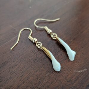 Gilded Tooth Drop Earrings